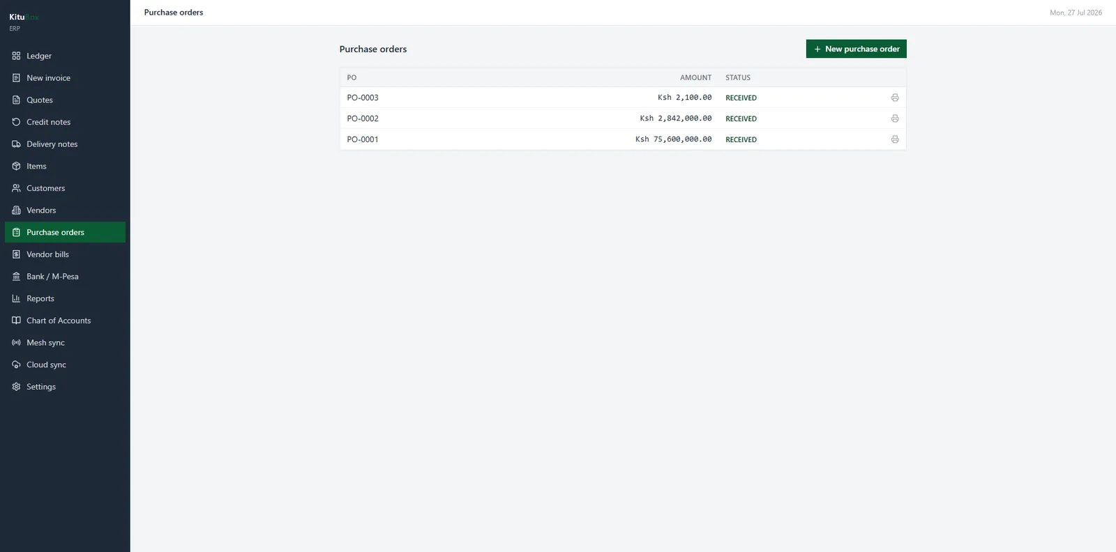 KituBox ERP: Reporting & analytics
