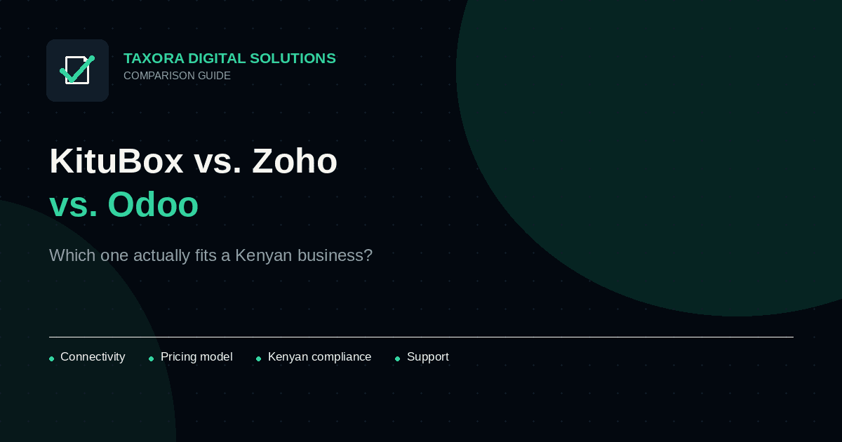 KituBox vs Zoho vs Odoo comparison for Kenyan businesses