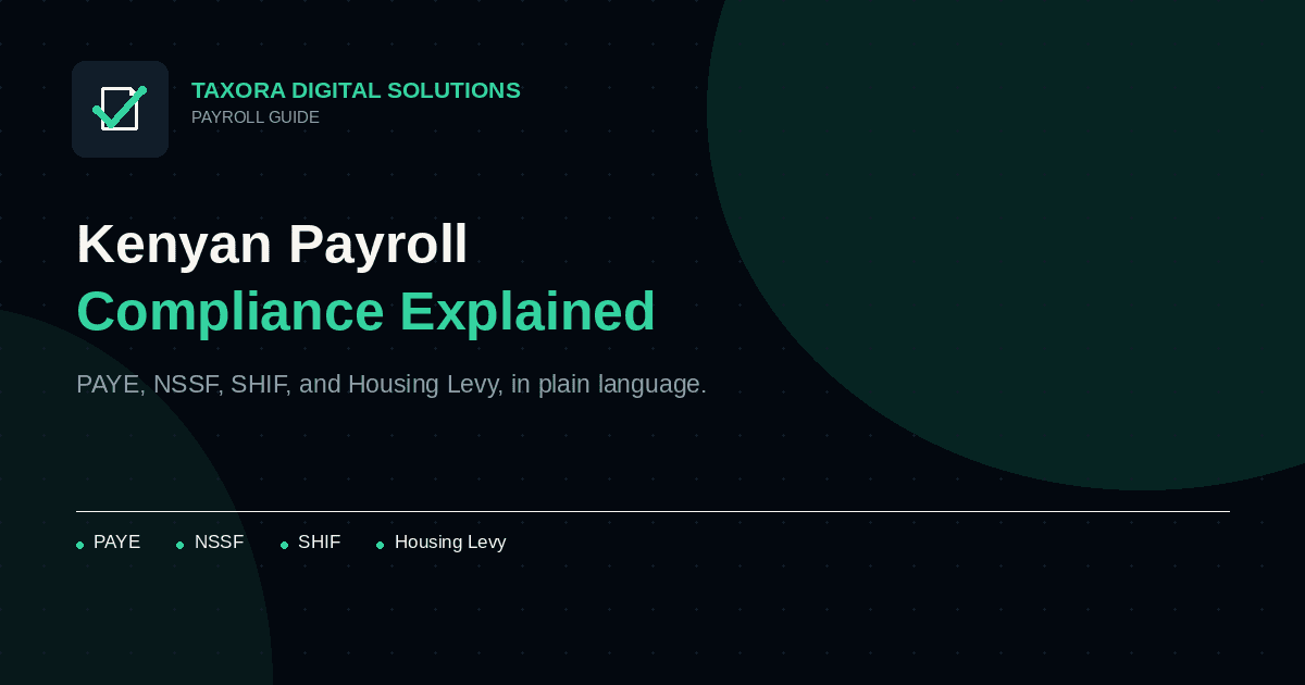 Kenyan payroll compliance guide: PAYE, NSSF, SHIF, and Housing Levy